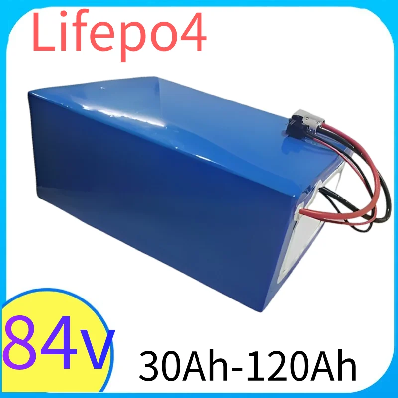 

84v 50Ah 30Ah lithium ion battery 100Ah 84V 60Ah 80Ah bluetooth APP BMS for 5000w motorcycle Floor golf cart + 10A charger