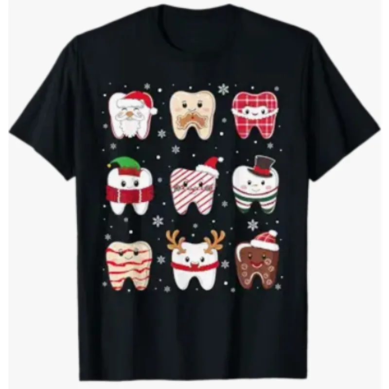 Grappige tandheelkundige kersttanden Leuke Kerst Tandarts Squad Crew T-shirt