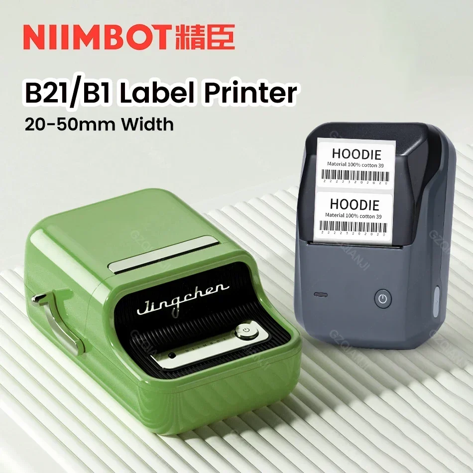 Niimbot B1/B21 Label Thermal Printer Mini Pocket Barcode Maker Bluetooth Printers Self-adhesive Sticker Machine With GiftLabel