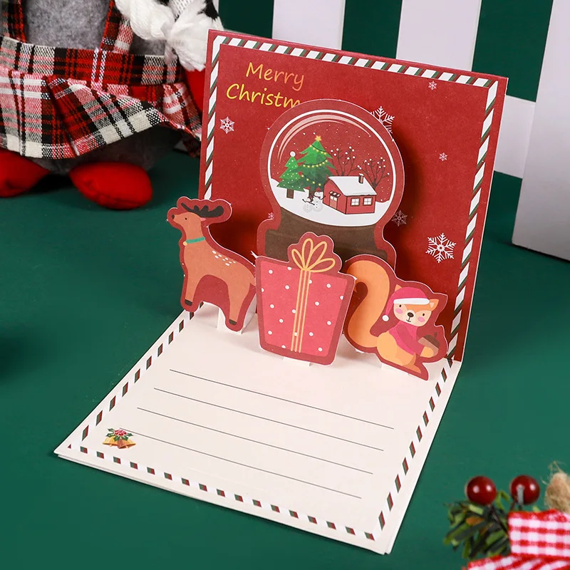 Customized. 3D Greeting Card Folding Handmade Folding Card Piece Packaging