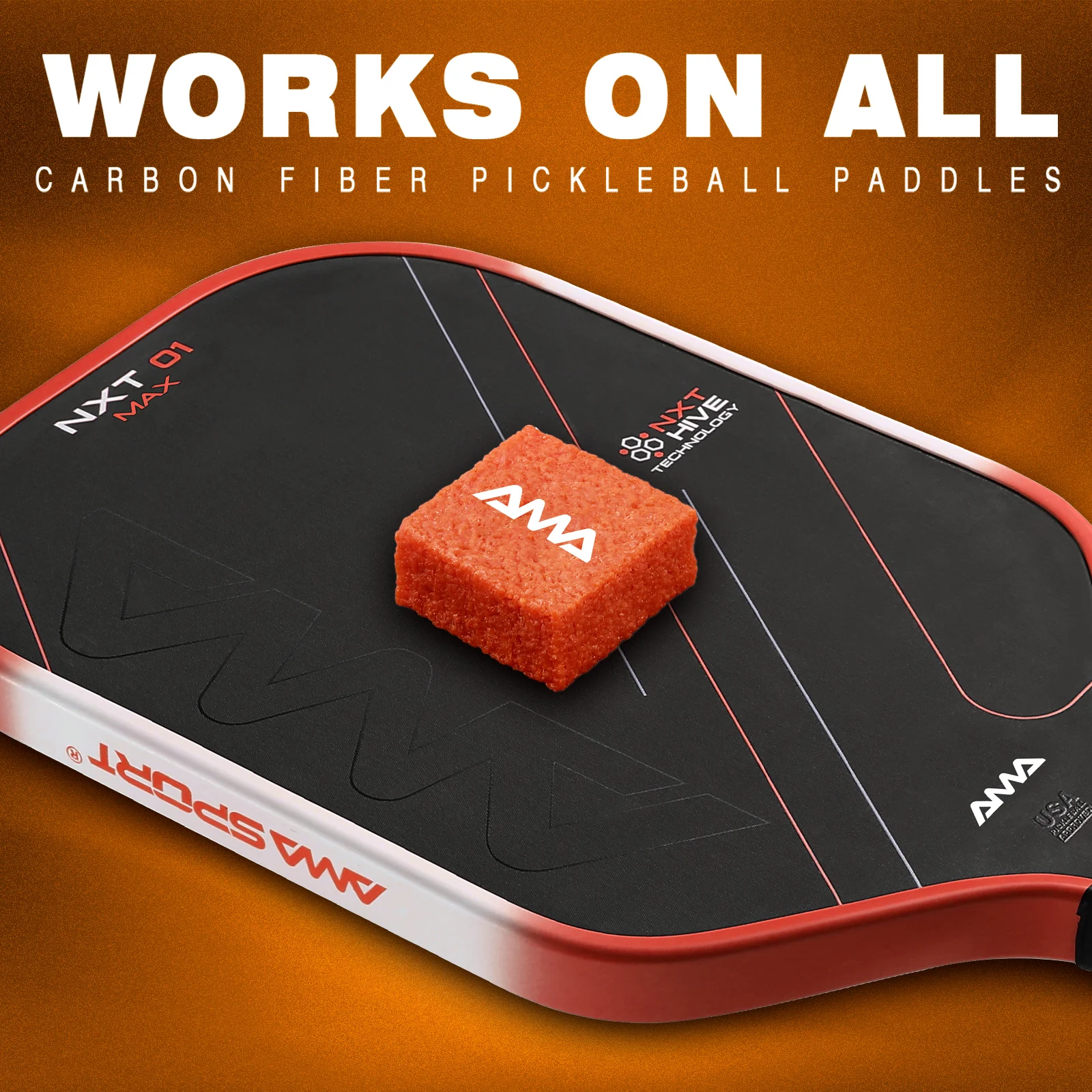 AMA SPORT Pickleball Paddle Eraser Cleaner Fast Dirt Remove Multiple Color Options Pickle Ball Rackets Accessories
