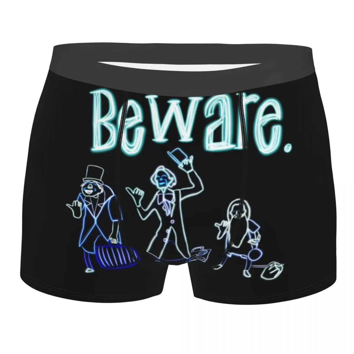 Funny Beware Of Hitchhiking Ghosts Boxers Shorts Panties Men's Underpants Comfortable Haunted Mansion Briefs Underwear