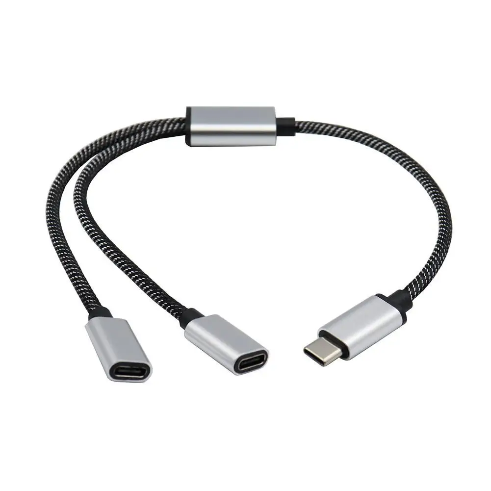 USB C Male To Double USB C Female Splitter Type C Hub For Type C Gaming Handle Charger Powerbanks Adapter USB C Female Splitter