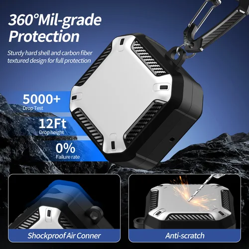 Imagen 2 del producto Nueva funda protectora para auriculares con cierre magnético para Samsung Galaxy Buds 4/Buds 4 Pro, funda con accesorios para llavero, a prueba de golpes