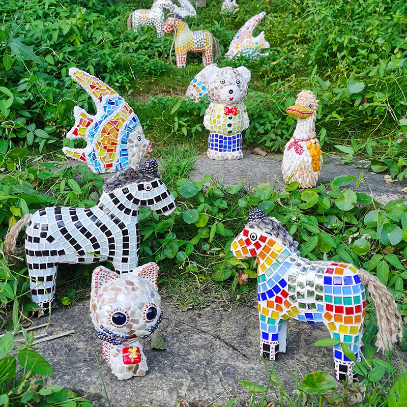 

DIY children's Handmade material bag, large three-dimensional horse and bear, mosaic creative puzzle handicraft ornaments