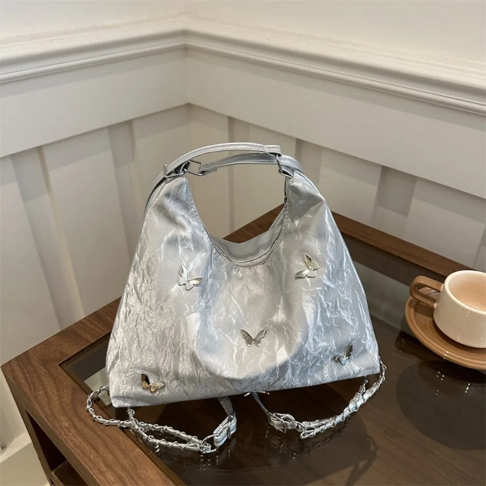 

Fashion Multifunctional Butterfly Shoulder Bag Shopping Bag Mommy Bag Large Capacity Handbag Underarm Bag Y2K PU Backpack Travel