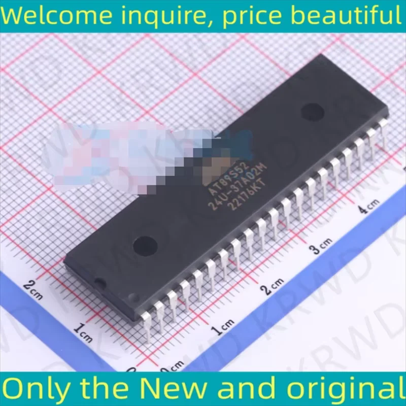 5PCS ATB9S52 ew and Original IC Chip Dip-40 AT89S52-24PU AT89S52-24 AT89S52