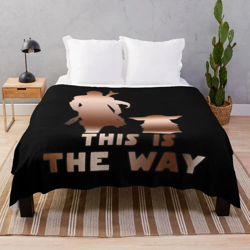 Mando (Variant) This is The Way Throw Blanket Breathable Lightweight Blanket for Adults Kids
