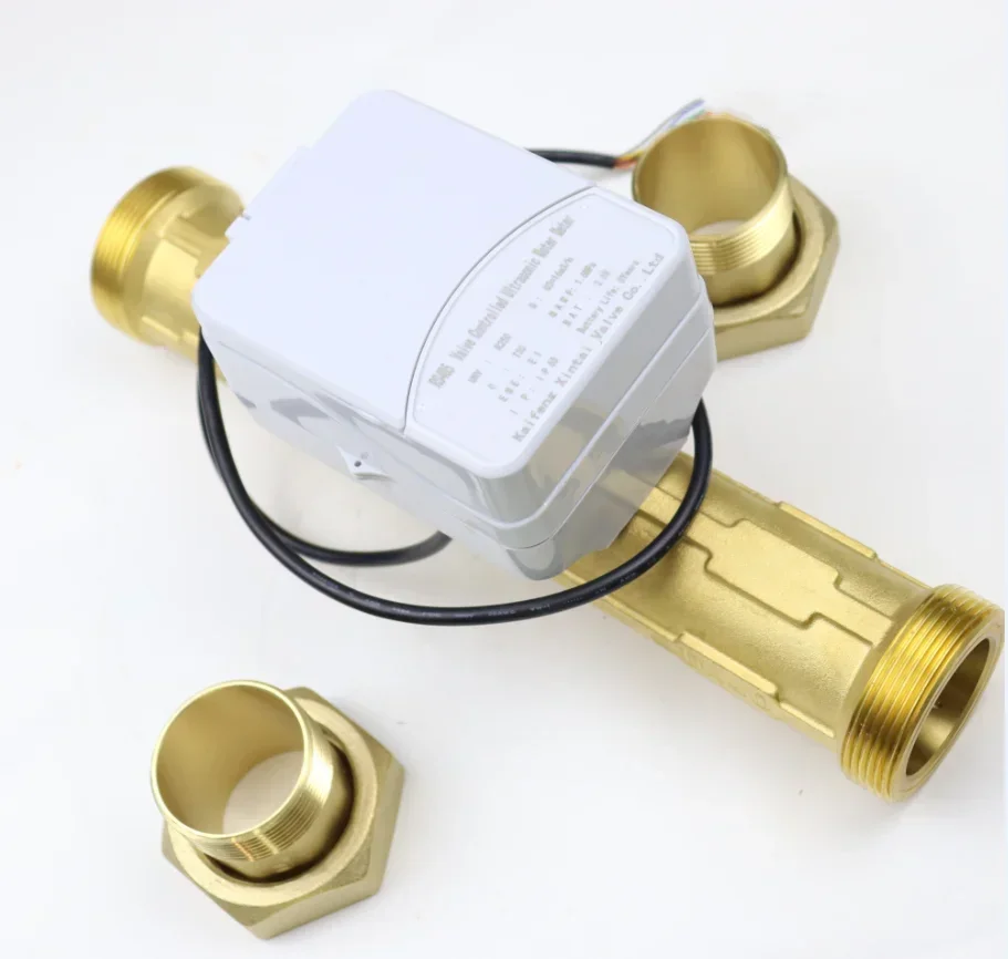 2 inch dn50 ultrasonic water meter smart flow digital valve remote control Rs485 Gprs Lorawan