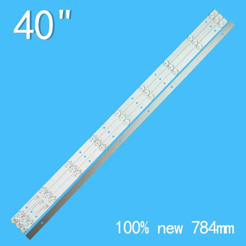 LED Backlight Bar Light Strip para TV TCL, 40in, L40F1880E, acessórios de luz, substituição do reparo, 4 pcs/set