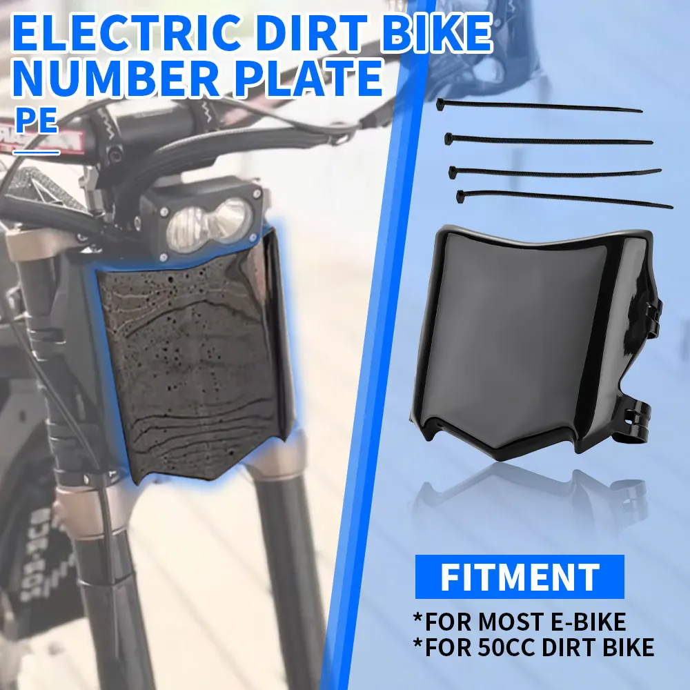 Placa de matrícula delantera para motocicleta Surron S/X Q20 Dirt E-Bike, accesorios para motocicleta Talaria Sting Stark Varg, placa de registro.