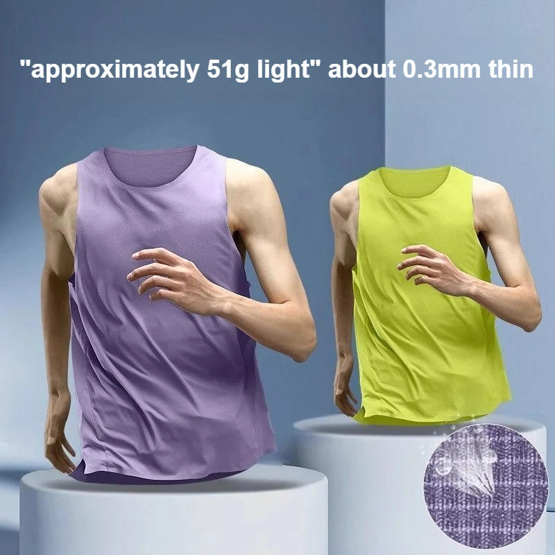 

New Clothes Professional Quick-drying Running Vest Men's Marathon Tops for Summer Thin Sleeveless Sports T-shirts