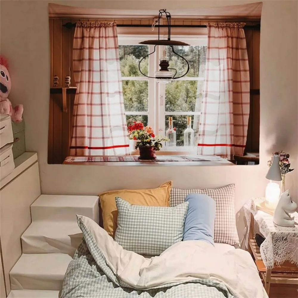 Wandteppich im rustikalen Stil von VIKAMA, skandinavischer Stil, Schlafzimmer, Wohnzimmer, Wanddekoration, Wandteppich, Heim- und Raumdekoration