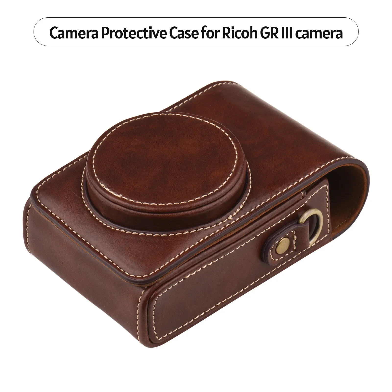 3 Colors Portable Camera Case Cover Carry Bag PU Leather Shoulder Strap for Sony RX100/II/III/IV/V/VI/VII/ZV1 for Ricoh GR2/GR3