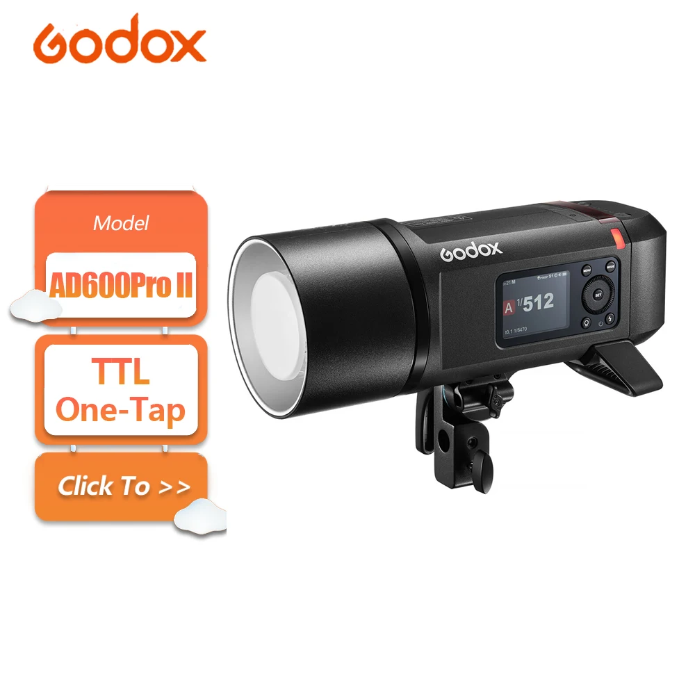 Godox AD600Pro II 600Ws 2.4GHz Wireless TTL All-in-One Outdoor Autofocus Strobe Flash Light with High Speed Sync for Photograph
