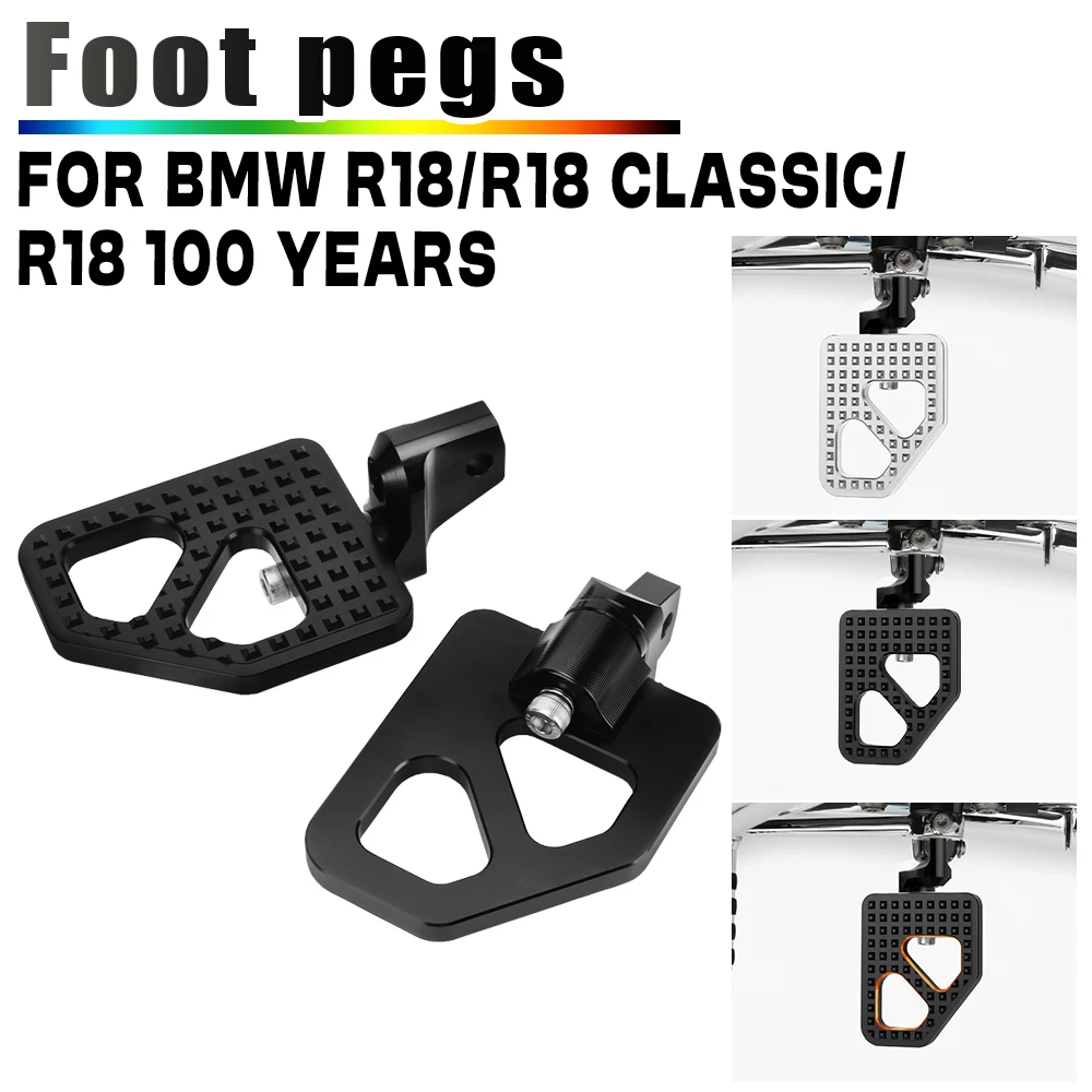 

For BMW R18 R 18 R18 Classic R18 100 Years Motorcycle Non-slip Wide Foot Pegs Rider Floorboards Front Foot Rest Driver Footboard