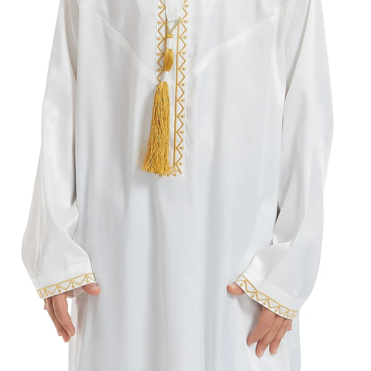 Eid niños musulmanes Abaya Ramadán Jubba oración Thobe niño niños Abayas Islam vestido largo Kaftan Dubai árabe borla Dishdasha