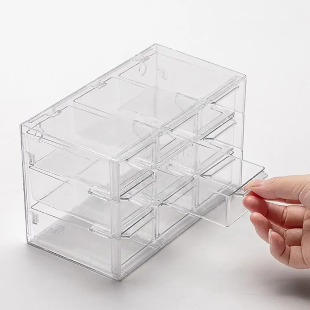 Cabinet Makeup Container Earphone Stationery Organizer Transparent Storage Box Desktop Storage Drawer Drawer Storage Box