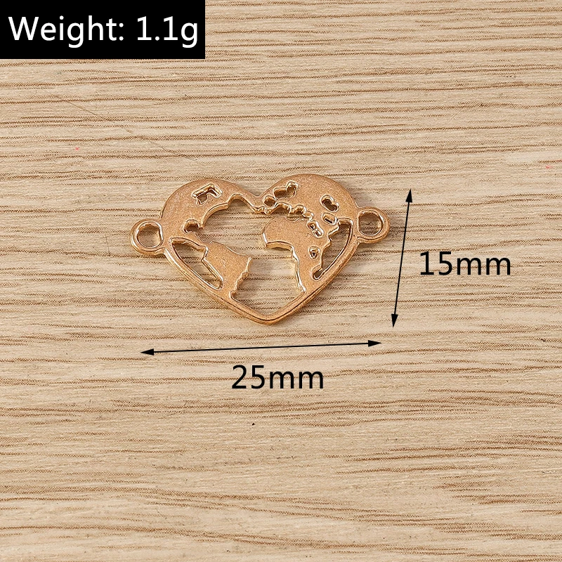 20 stücke 14x16mm niedlichen Gold Silber Farbe Legierung Liebe Herz Charms Anhänger für Schmuck Herstellung Ohrringe Halsketten Armbänder DIY Geschenke – Detail 20