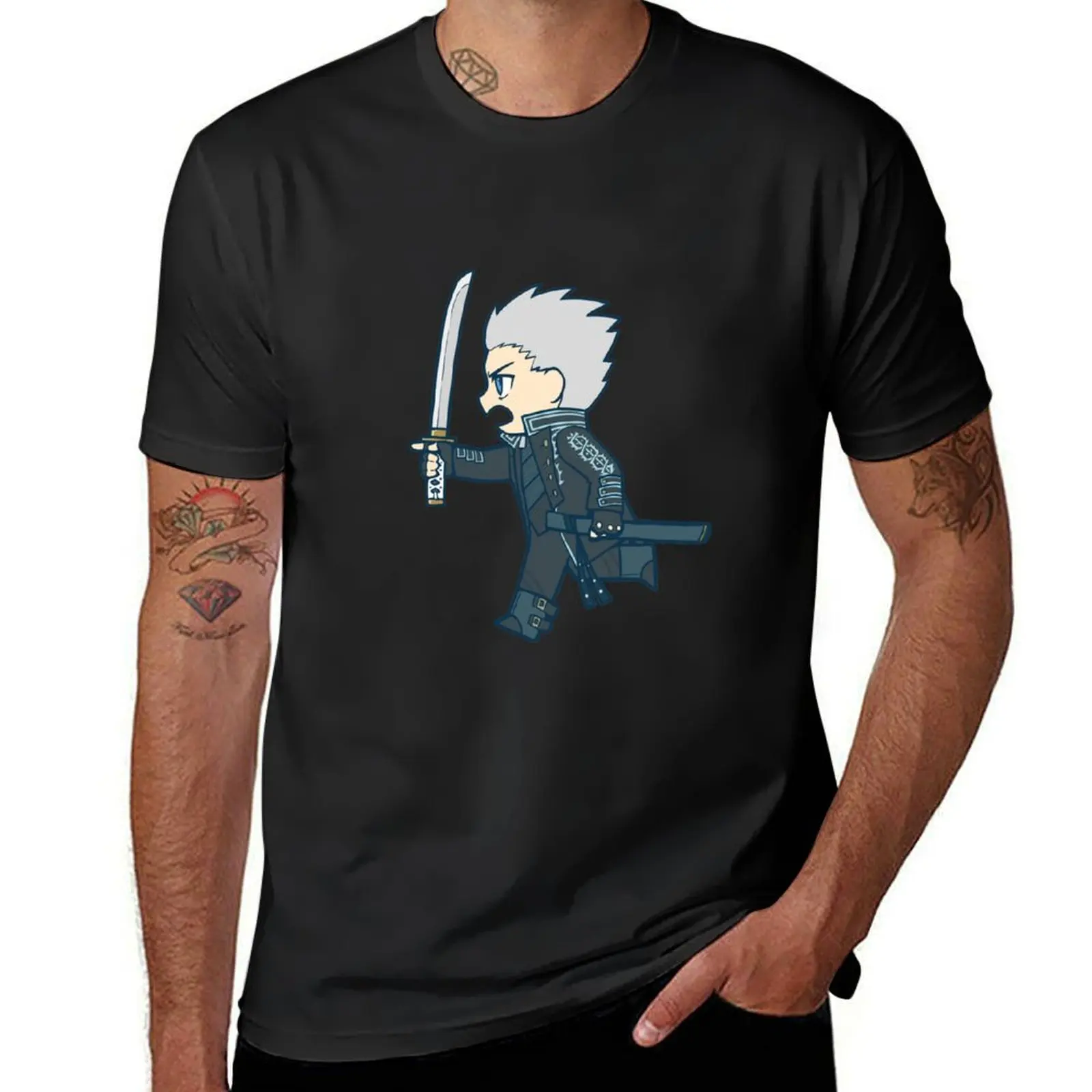 Vergil Chibi T-Shirt quick drying hippie clothes sweat Short sleeve tee t shirts for men graphic