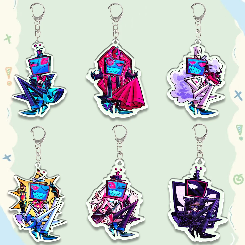 Breloczek akrylowy z serii Hazbin Hotel Vox, gadżety anime, gra, personalizowane kreskówki, uroczy wisiorek do plecaka, prezent na festiwal, ozdoba.