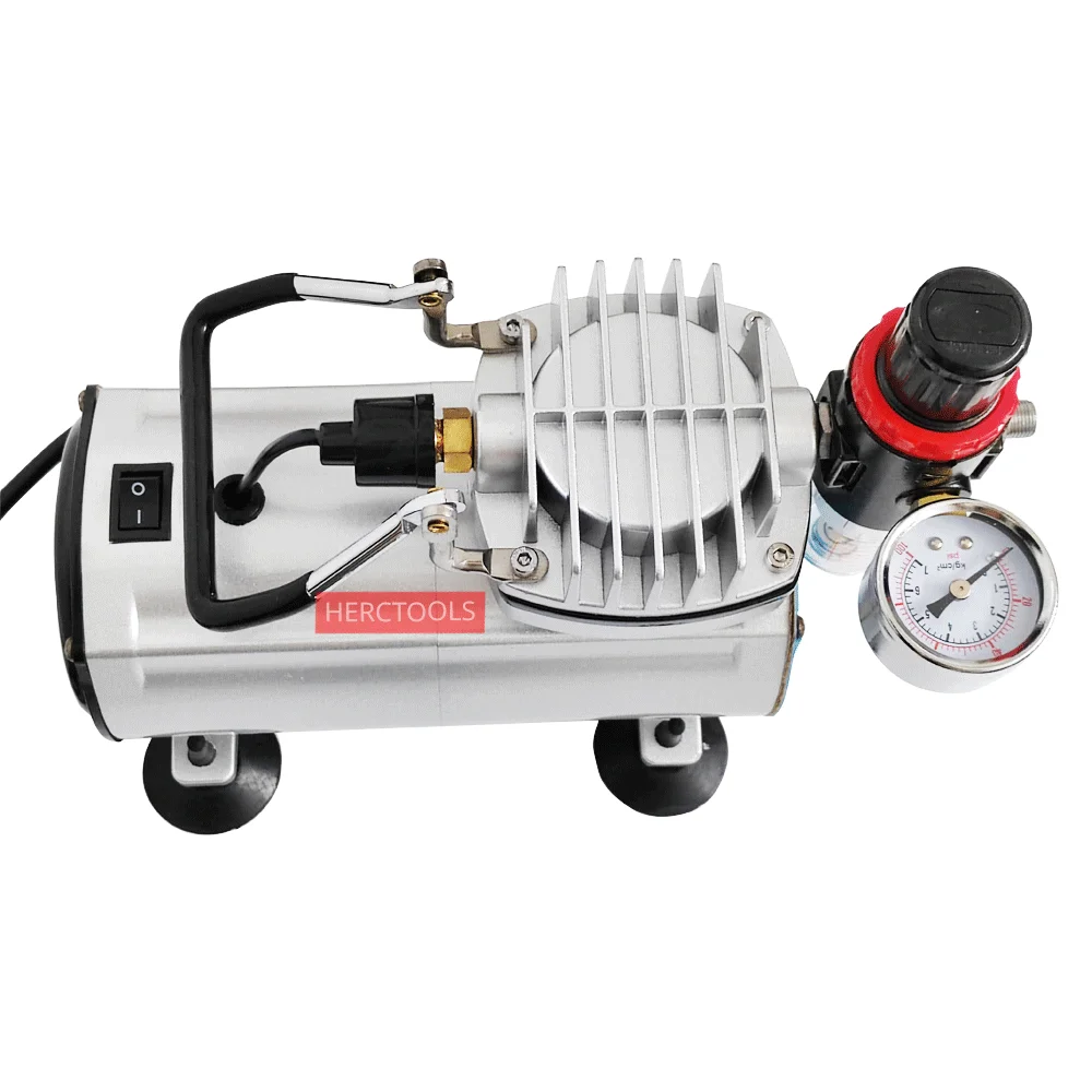 Airbrush Compressor Portable Quiet Mini Compressor for Airbrush Paint Nail Art Tattoo Cake Painting Automotive Graphic Make-up