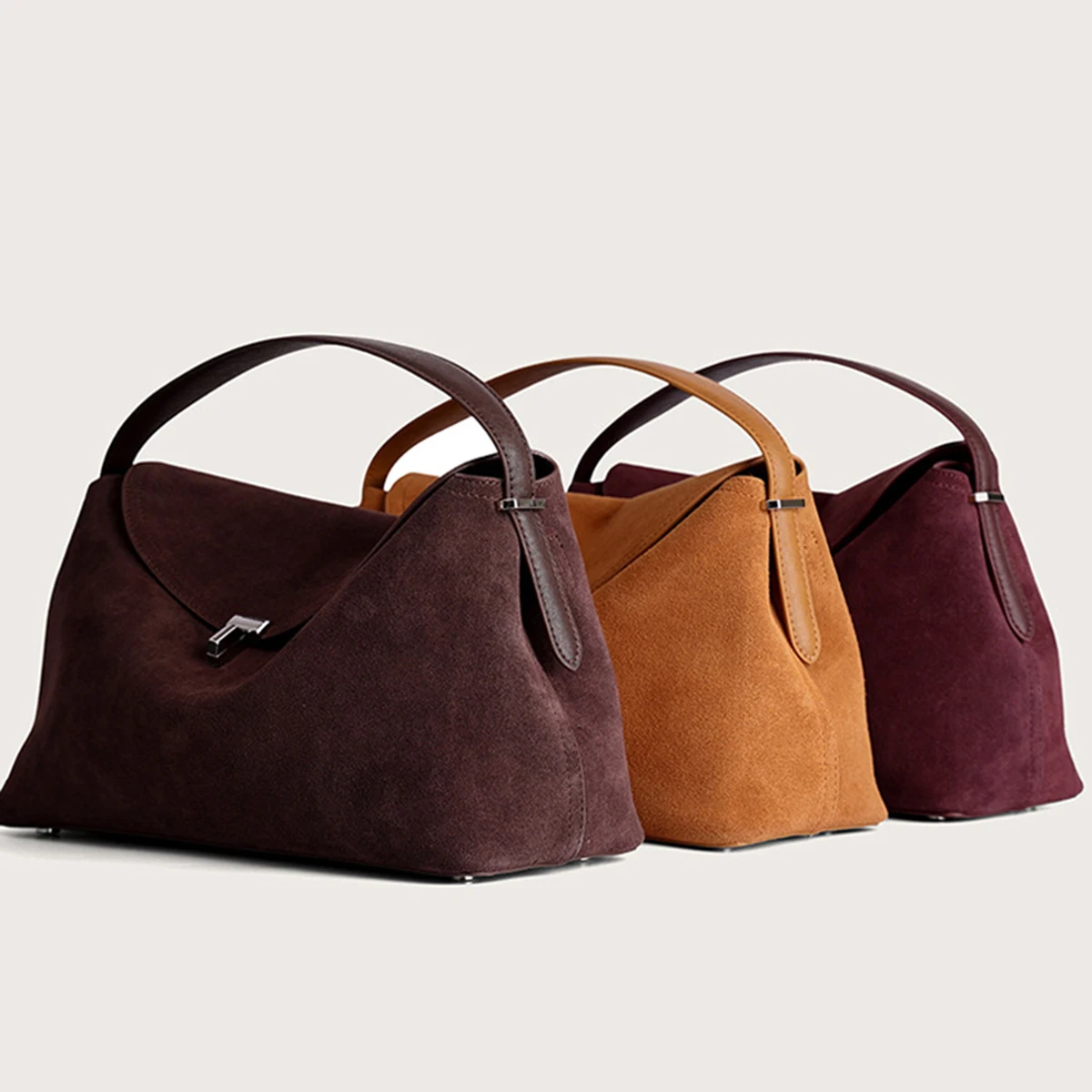 

Нишевый дизайн, новая женская сумка большой вместимости, модная замшевая матовая воловья кожа, женская сумка в стиле ретро, универсальная кожаная сумка на плечо