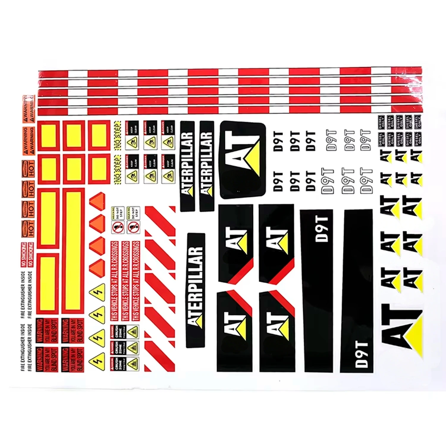 D9T RC Bulldozer Sticker JDM 98 1/14 Scale Hydraulic Model Decoration Waterproof Sticker for Remote Control Bulldozers