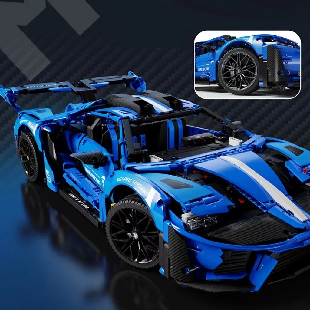 New MY88016 Concept Supercar High Tech LE GT Scale 1:8 MOC Car Model Building Blocks Puzzle Toys For Adult Kids Christmas Gifts