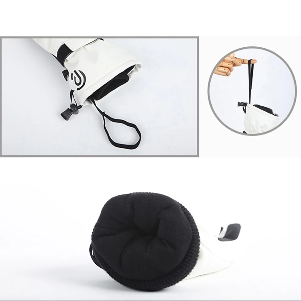 GOBYGO 1 ペア冬用スキーグローブタッチスクリーン 5 本指アウトドアグローブ耐摩耗性防水暖かいサイクリングスポーツ男性女性