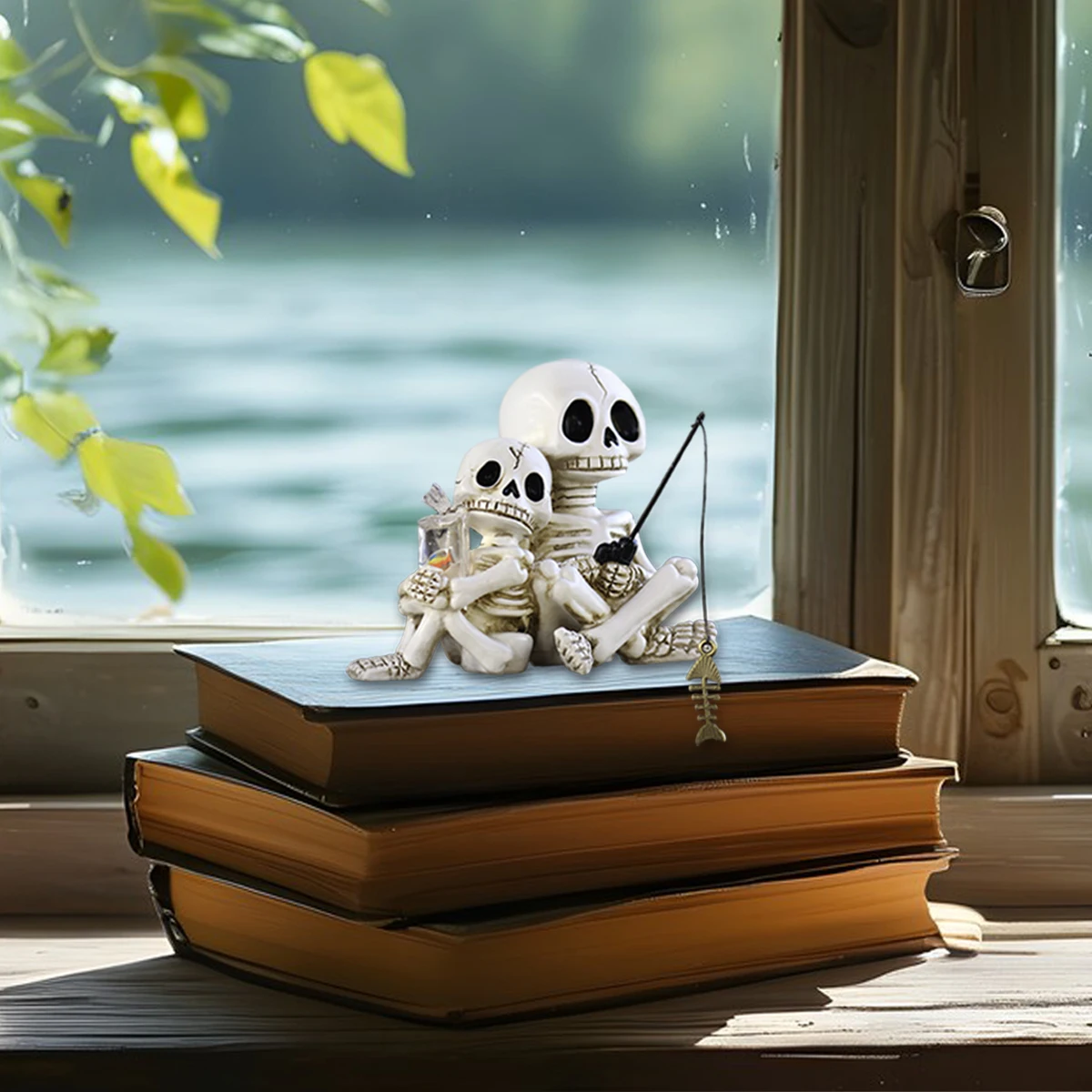 Resin Skull Fishing for Father - Aquarium Fishing 评论和价格