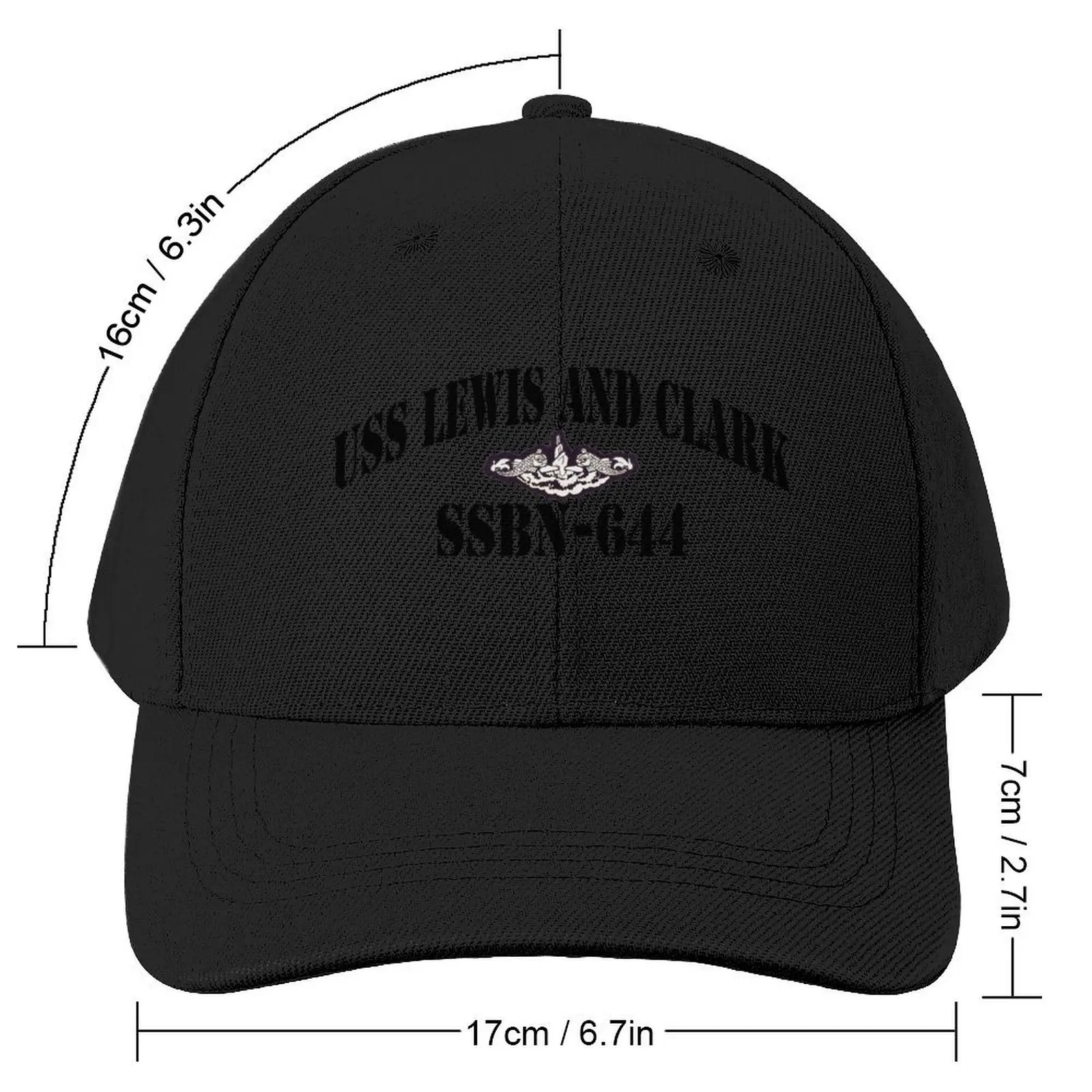 USS LEWIS AND CLARK (SSBN-644) SHIP'S STORE Baseball Cap sun hat fashionable Caps Women Men's