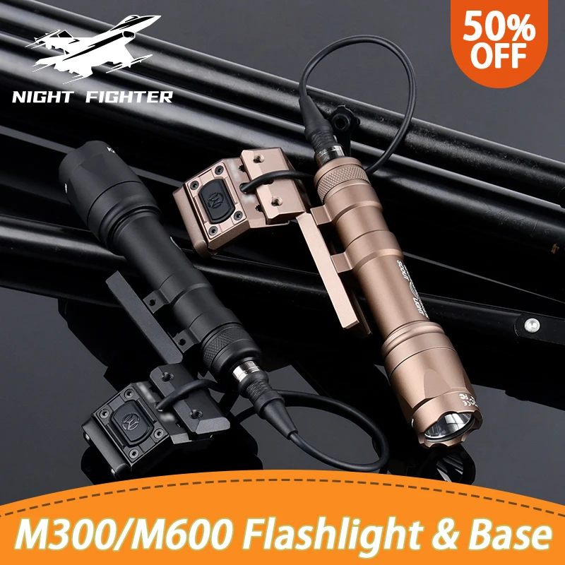 

Tactical UN Flashlight LightWing Adapter Base Left And Right Side Scout Light Mount Surfire M600 M300 Fit ModButton Airsoft FUSI