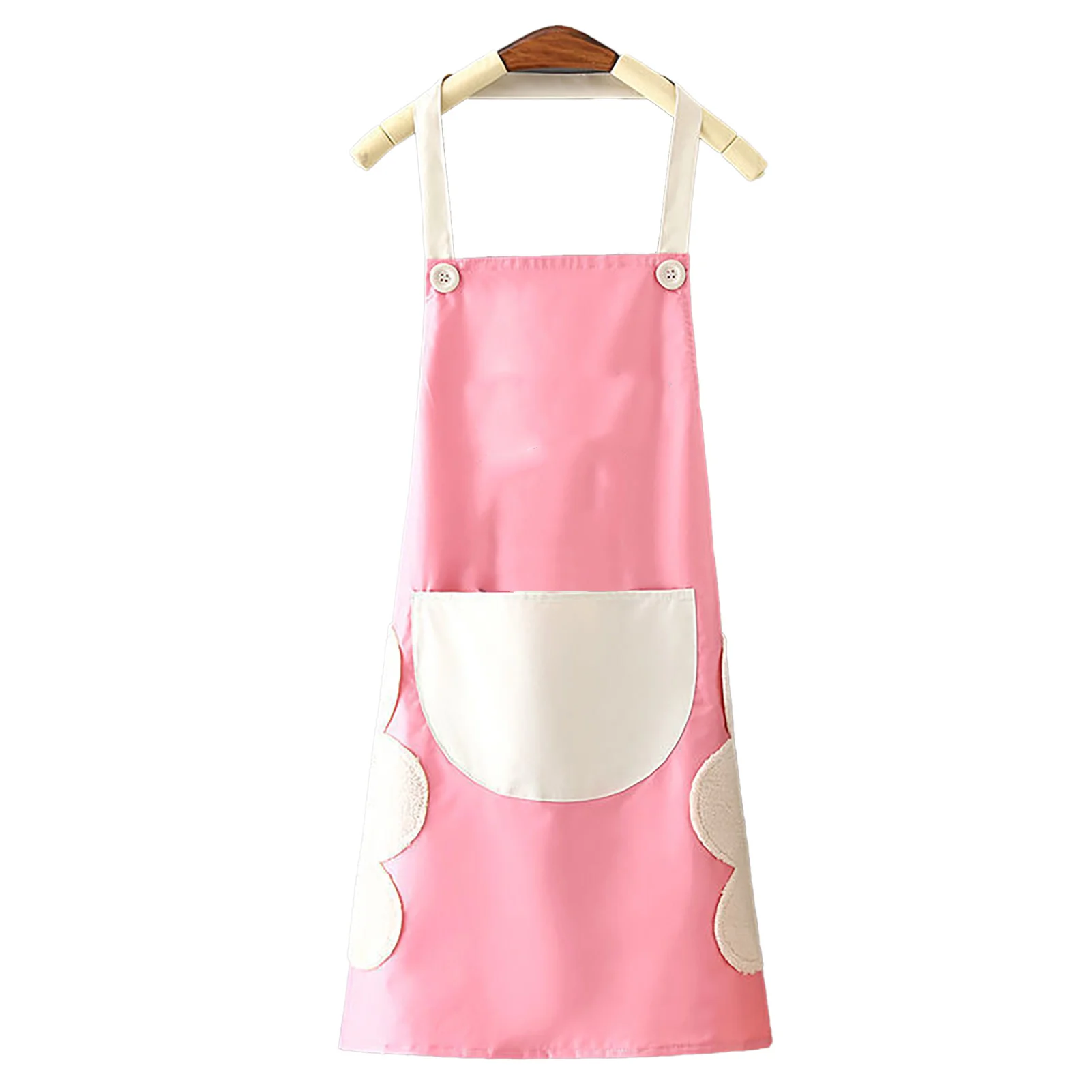 

Cooking Apron Waterproof Anti Oil Cute Cartoon Style Bright Colors Kitchen Aprons With Pocket For Family Restaurant