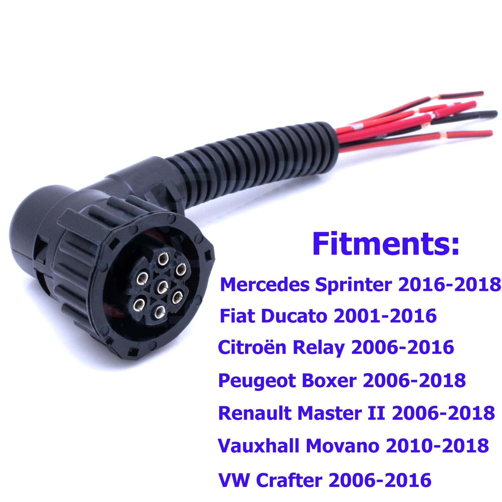 Rear Tail Light Connector For Mercedes Sprinter Fiat Ducato Peugeot Boxer Prewired 7 PIN Repair Plug