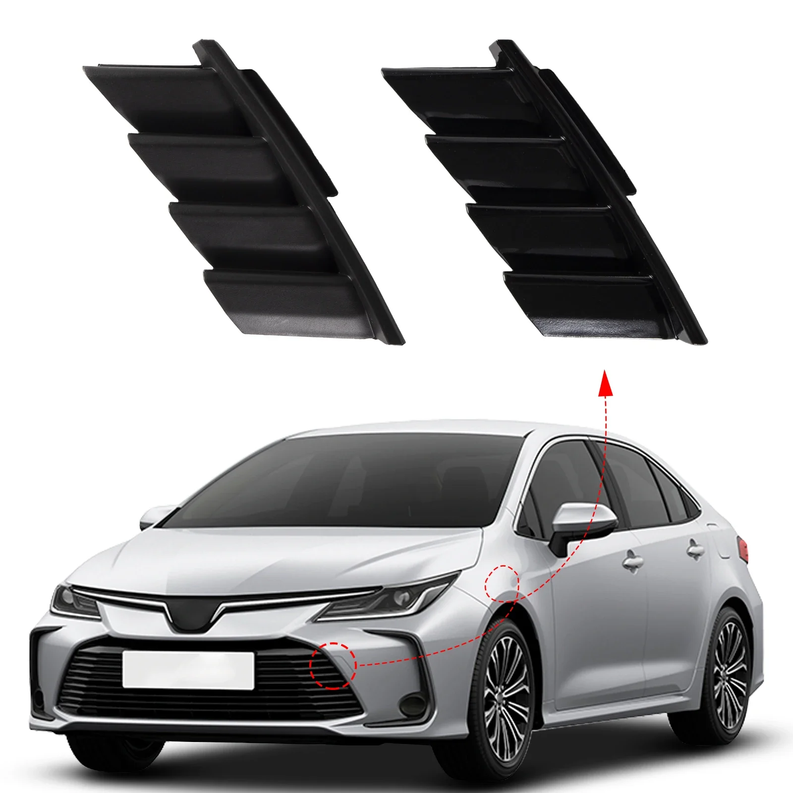 

Front Lower Grille Tow Hook Cover Cap Towing Eye For Toyota Corolla Altis Accessories 2019 2020 Sedan EU Version 53128-02310