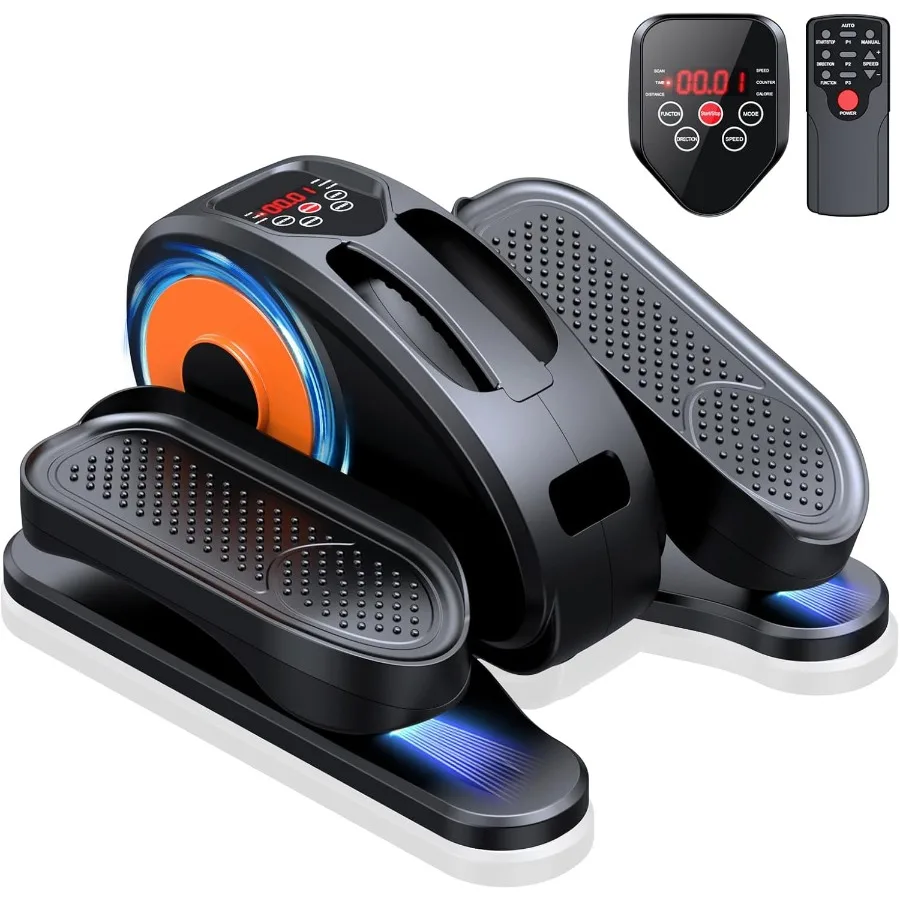 

Электрический эллиптический тренажер под стол для пожилых людей, полностью собранный, бесшумный, портативный, с пультом ДУ, 12 режимов