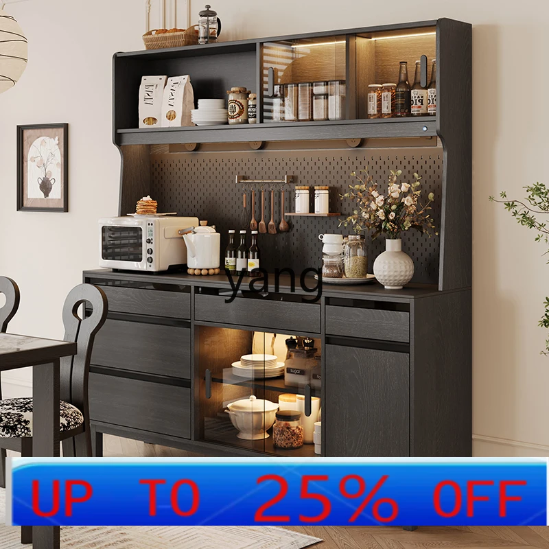 

LH medieval retro black tea cabinet living room against the wall storage storage wine cabinet