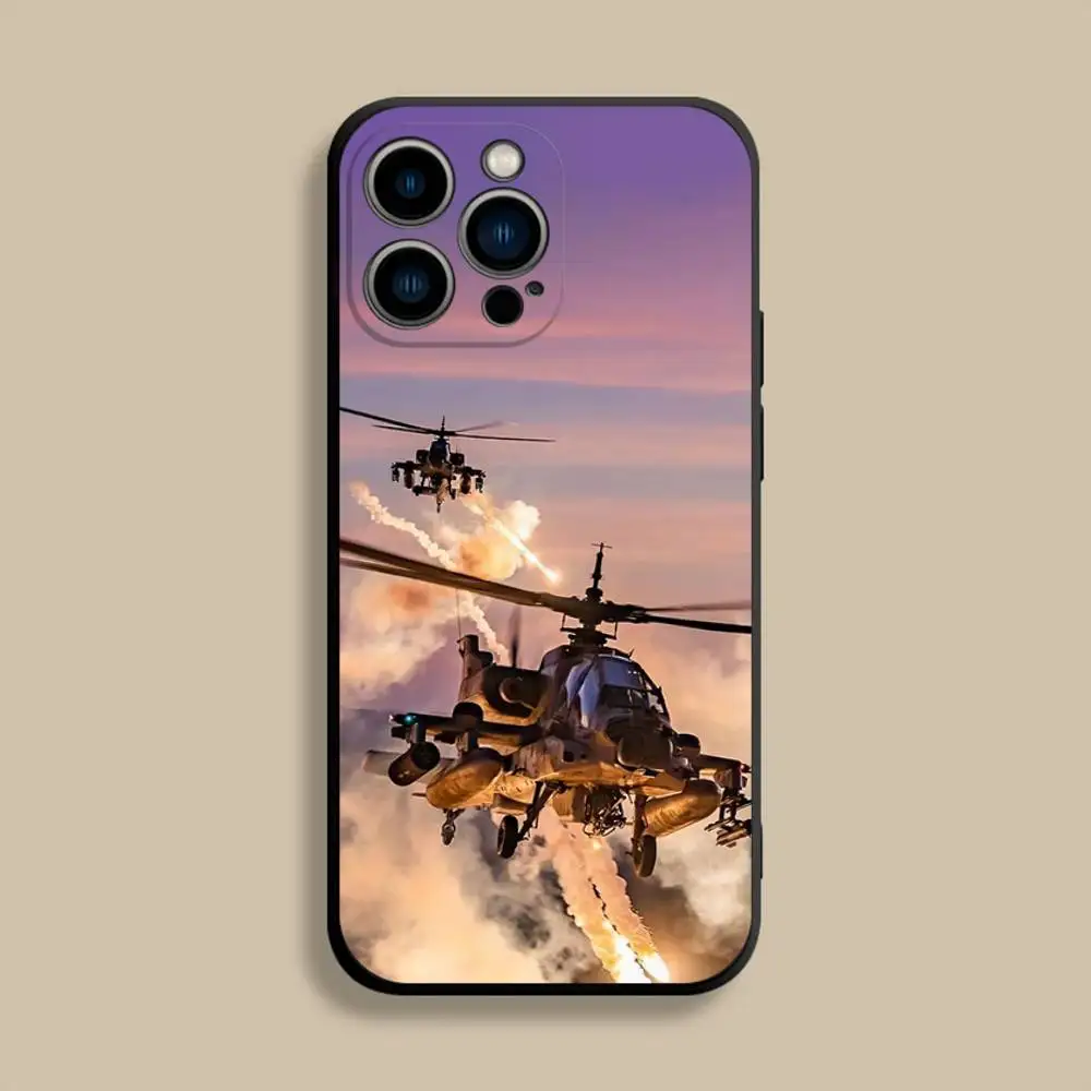 Чехол для телефона с вертолетом для iPhone 17,16,15,14,13,12,Pro,Max,Plus,E,SE4,Air,Mini,черный мягкий чехол