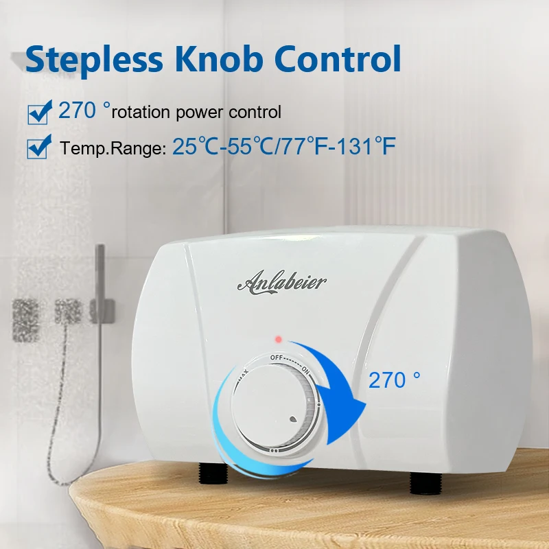 سخان كهربائي من الشركة المصنعة شحن سريع سخان مياه فوري بدون خزان LED الأكثر مبيعًا منتج بلاستيكي منزلي هندي