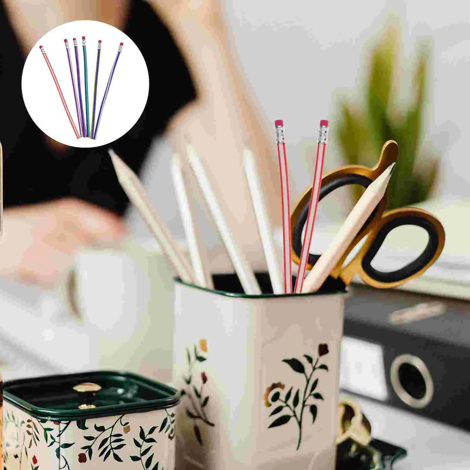 

20 Pcs Constantly Folding Pencil Flexible with Eraser Bendable Student Pencils Writing Creative Supplies School Stationery