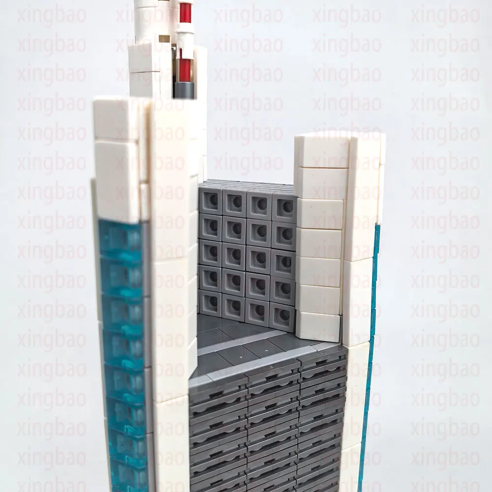 864PCS MOC Commerzbank Torre Scala 1:800 Modello di Architettura Moc Building Blocks Fai Da Te Assemblare Mattoni Educativi Raccogliere Giocattoli