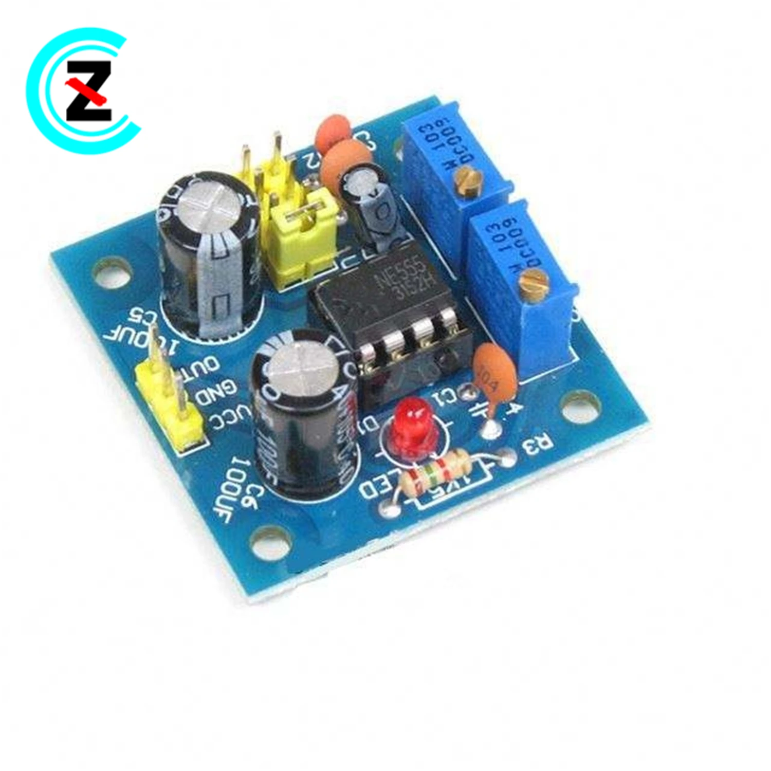 NE555 adjustable pulse frequency duty cycle module, square wave rectangular wave signal generator, stepper motor drive