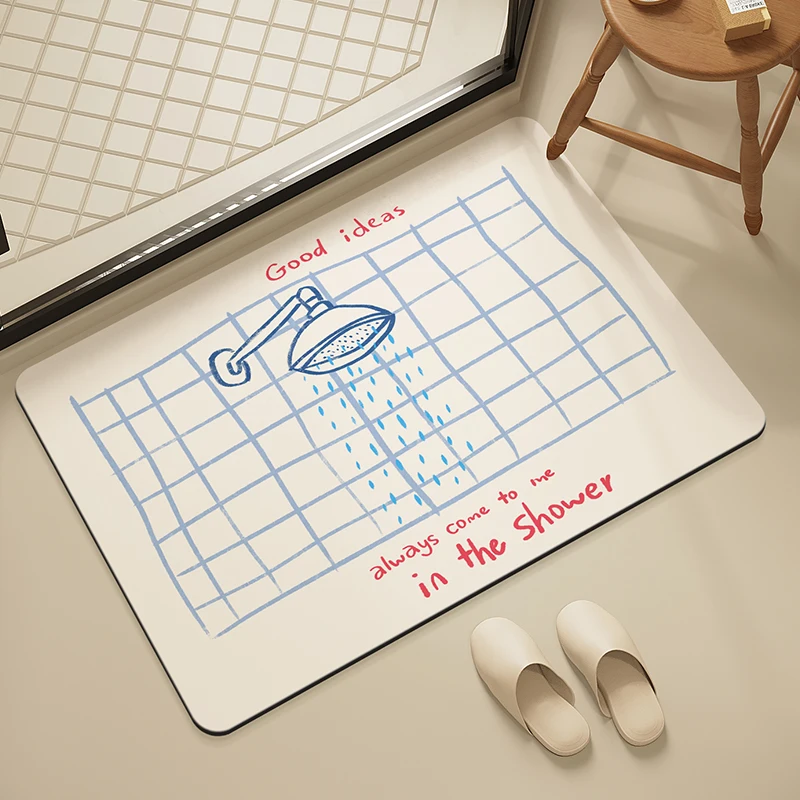 

Простой современный входный водопоглощающий коврик Batoom ower, противоскользящий коврик для ванной, ковер для туалета, домашний декоративный напольный коврик