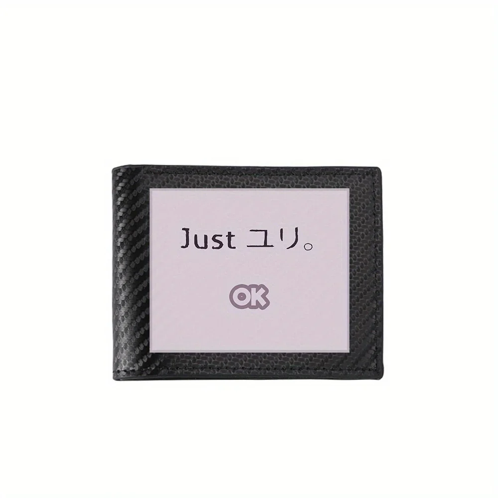 Just OK Japanese words circle Men's Wallets Simple Business Modern Stylish Printing Design Gifts For Father Boyfriend Christmas