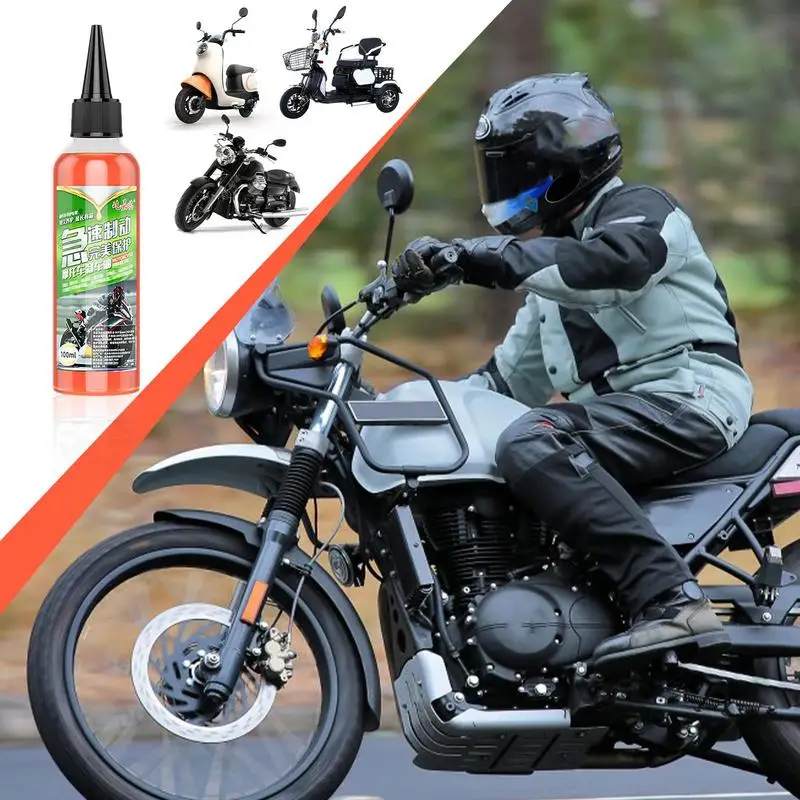 Motorcycle Brake Fluid 100ml Anti-Freeze Electric Vehicle Brak Fluid Anti-Rust High Performance Synthetic Racing Hydraulic Fluid