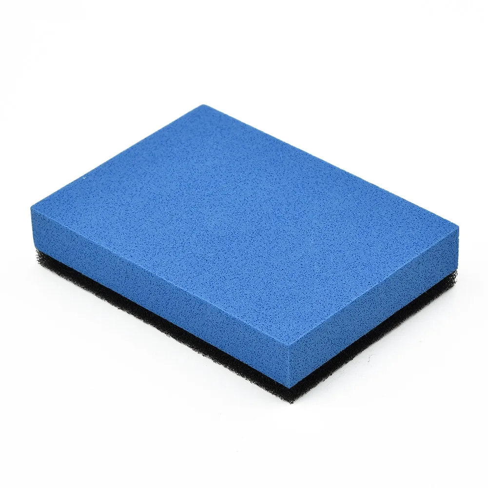 

10pcs Car Blue Coated Sponge 7*5*1.5 Cm For Car Waxing, Car Polishing EVA Sponge Appropriate Hard Touch And Soft Touch,