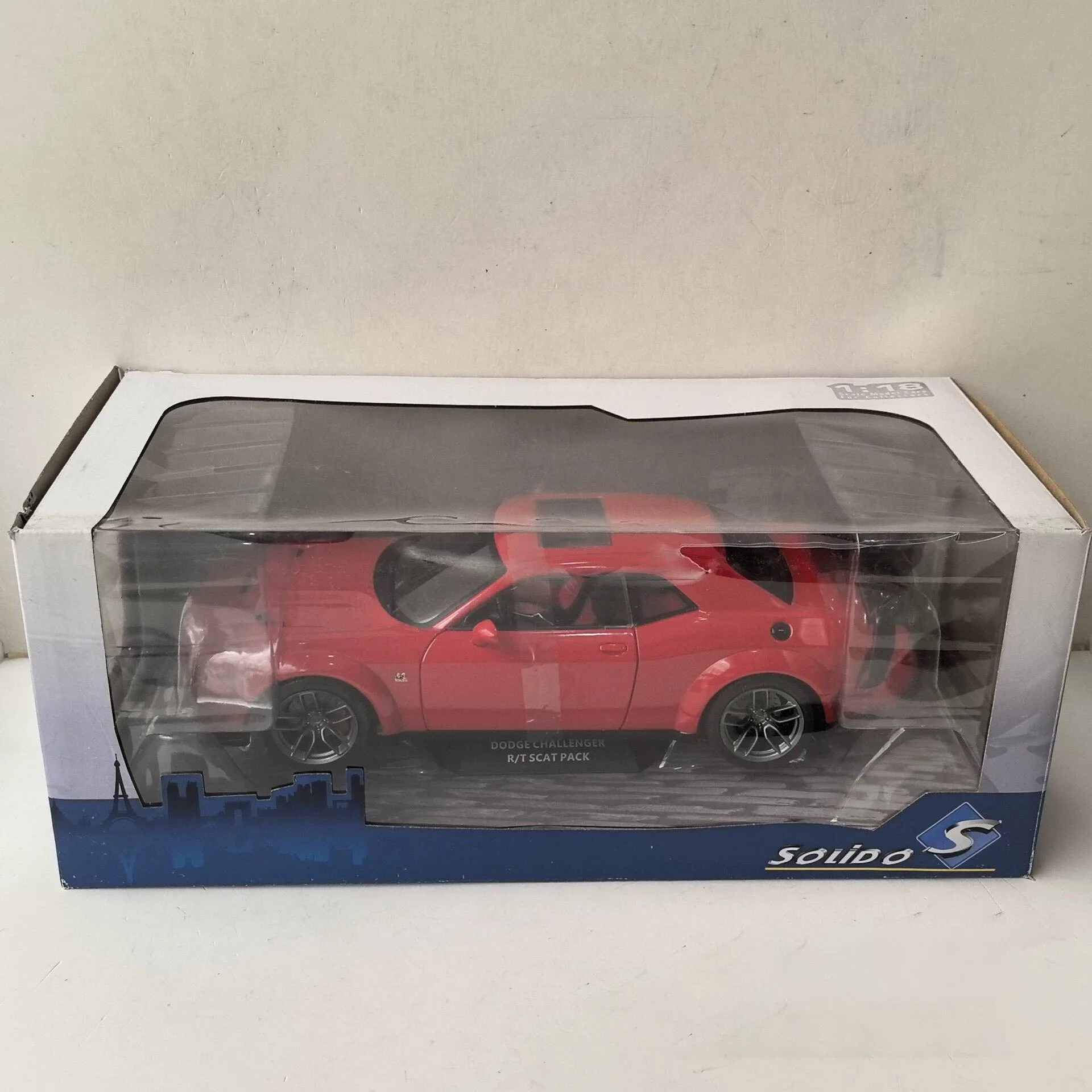 Diecast SOLIDO 1/18 Scale DODGE CHALLENGER R/T G7D6 Alloy Car Model