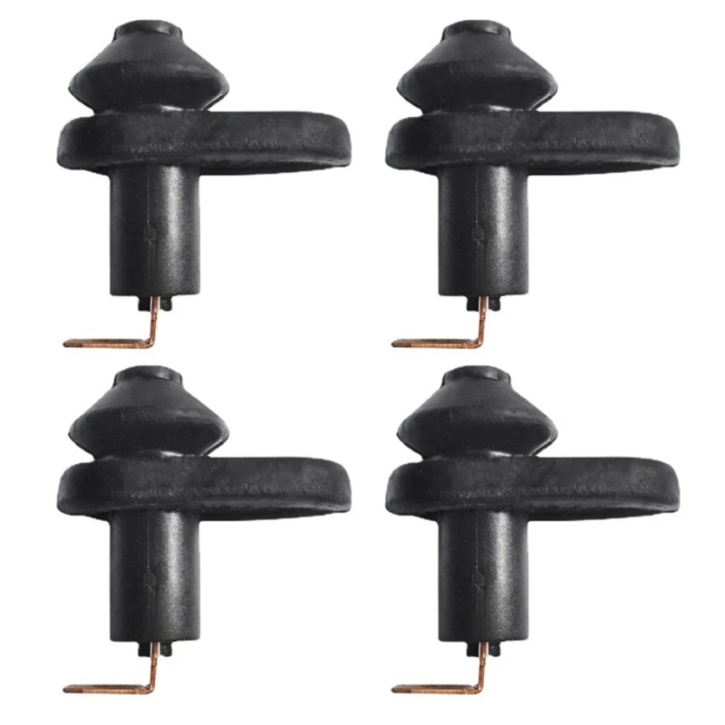 

4Pcs Momentary Nickel Plated Universal Door Jamb Flange Light Hood Mount with Rubber Boot for Car Dropship