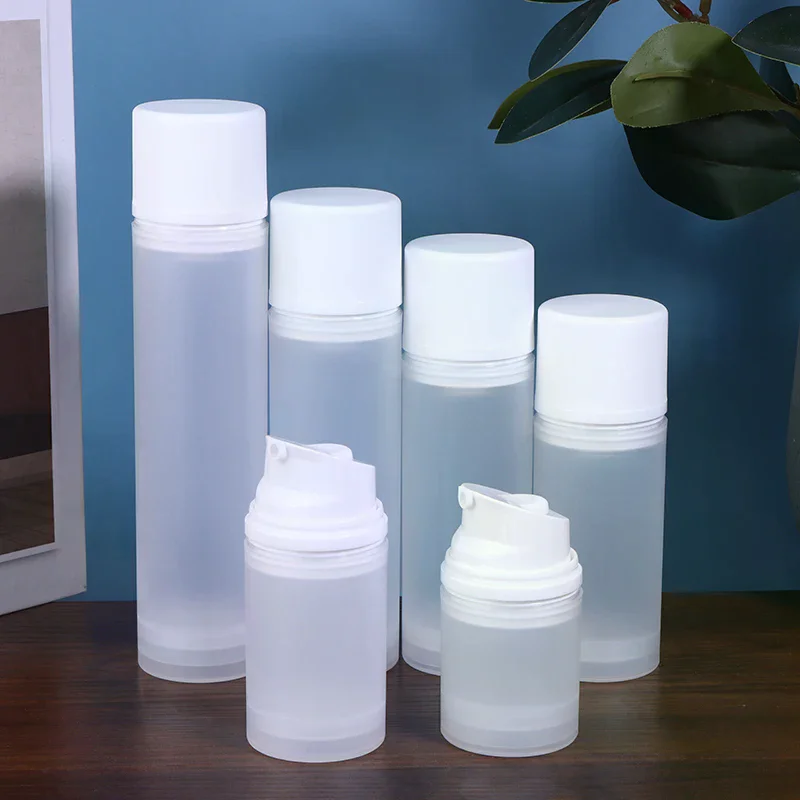 30-150ml 프로스트 처리된 여행용 펌프 병 디스펜서 빈 로션 병 리필 가능한 진공 화장품 용기 프레스 타입 여성용 메이크업